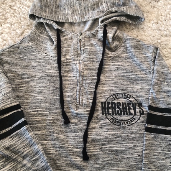 Hershey’s Pullover Zip Hoodie, Gray - Picture 2 of 9